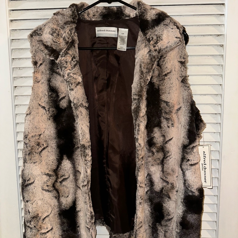 Alfred Dunner Faux Fur Vest